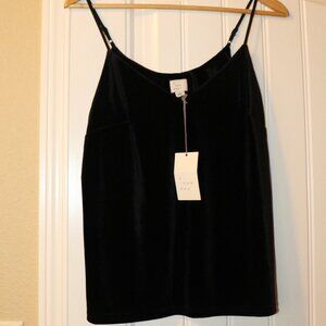 A New Day Velvet Cami - size Medium Black